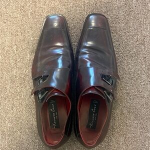 Kenneth Cole Men's Burgundy Double Monk Strap Dress Shoes